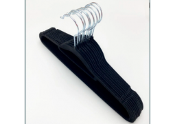 Вішалки-плечики бархатні 41х0,6см (чорні)